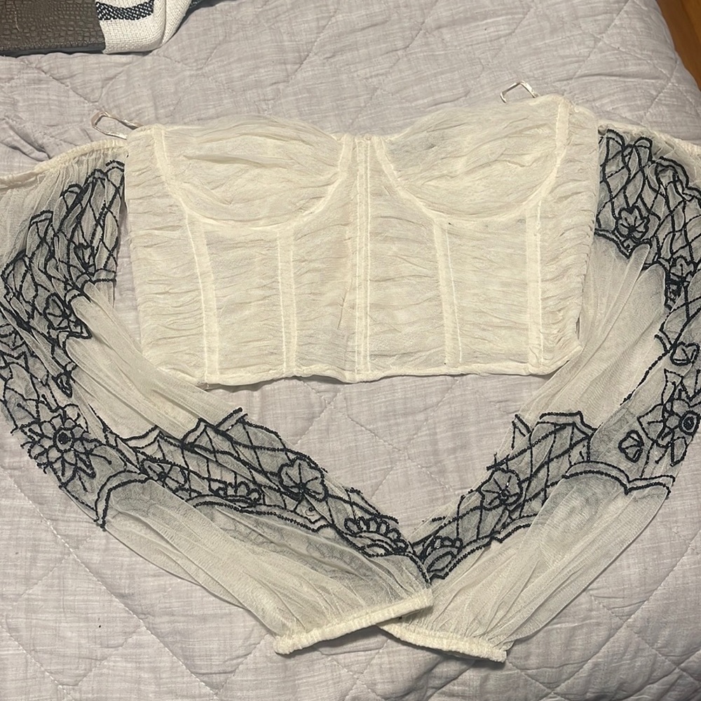 Zara off shoulder Corset Top